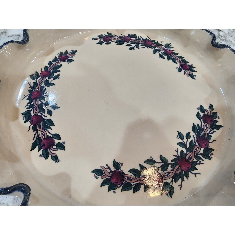APPLES SWAG Home & Garden Party 12.25" Platter Serving Plate 2004 Vintage Rare - Picture 2 of 4
